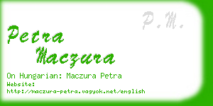 petra maczura business card